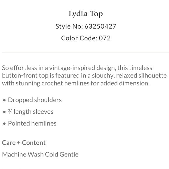 NEW FREE PEOPLE "Lydia" Lemon Tart Battenburg Lace Oversized Button Front Blouse - Picture 10 of 13